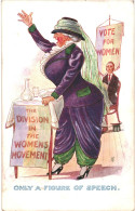 CPA Carte Postale Royaume Uni Vote For Women Only A Figure Of Speecht VM80455ok - Women