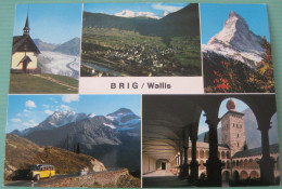 Brig-Glis (VS) -  Mehrbildkarte "Brig / Wallis" / Matterhorn, Autobus, Omnibus - Brigue-Glis 