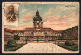 Lithographie Berlin-Charlottenburg, Königliches Schloss  - Charlottenburg