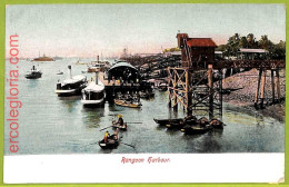 Af3915 - BURMA -  VINTAGE POSTCARD - Rangoon Harbour - Myanmar (Birma)