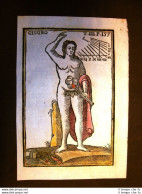 Giugno Mitologia Settecentina Acquerellata A Mano Del 1785 Andre Declaustre - Prenten & Gravure