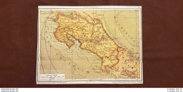 Costarica Scala 1:2000000 Carta Geografica O Mappa Del 1913 - Andere & Zonder Classificatie