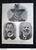 Pace Russia-Giappone: Théodore Roosevelt, Komura, Sergej J.Vitte Stampa Del 1905 - Other & Unclassified