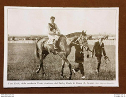 Derby Reale Di Roma Nel 1915 Il Cavallo Vincitore Van Dyck Della Scuderia Tesio - Andere & Zonder Classificatie