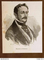 Massimo Taparelli Marchese D'Azeglio Torino, 1798  1866 Politico E Patriota - Altri & Non Classificati