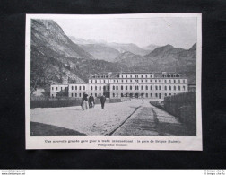 Veduta Della Stazione Di Briga In Svizzera Stampa Del 1905 - Altri & Non Classificati