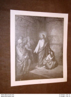 Incisione Di Gustave Dorè Del 1880 Bibbia Gesù E L'adultera Bible Engraving - Avant 1900