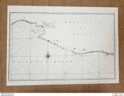 Carta Taranto Torre Del Lato E Lapillo 1792 Atlante Due Sicilie Zannoni Ristampa - Cartes Géographiques