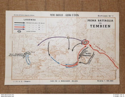 Carta 1a Battaglia Tembien Maresciallo Pietro Badoglio Guerra Etiopia Nel 1936 - Cartes Géographiques