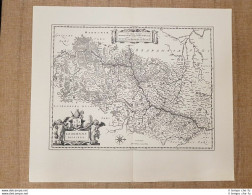 Carta Geografica O Mappa Leodiensis Diocesis Anno 1645 Joan Blaeu Ristampa - Carte Geographique