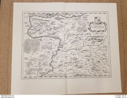 Carta Geografica Mappa Comitatvs Wertheim Germania Anno 1667 Joan Blaeu Ristampa - Geographical Maps