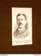 Deputato Nel 1886 Onorevole Avvocato Antonio Capoduro Di Savona - Ante 1900