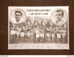 Milano Nel 1926 XIII Giro Podistico Vincitori Davoli E Valente Lombardia - Autres & Non Classés