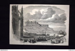 Raduno Giovani Astenuti, Edimburgo: Monumento Scott Incisione Del 1851 - Ante 1900