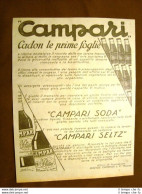 Pubblicità Dei Primi Del '900 Campari Soda E Selz Davide Campari & C. Milano - Altri & Non Classificati