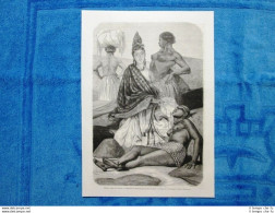 Gravure Année 1861 - Signare De Couleur Et Négresses De Saint-Louis (Senegal) - Before 1900