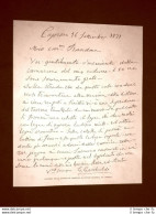 Fac Simile Di Lettera Di Giuseppe Garibaldi Al Dottor Prandina Del 1877 - Antes 1900