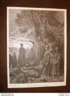 Incisione Di Gustave Dorè Del 1884 Ylgazi Fa Grazia Della Vita Gautiero Crociata - Avant 1900