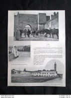 La Città Di Fez, Capitale Del Marocco Del Sultano Abd-El-Aziz Stampa Del 1905 - Sonstige & Ohne Zuordnung