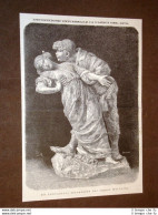 Esposizione Universale Di Parigi Del 1878 Tentativo Scultura Terracotta Barbella - Before 1900