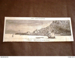 Rarissima Veduta Dei Dardanelli Nel 1877 Kilid Bahr Sulla Sponda Europea - Ante 1900