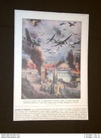 Anno 1940 WW2 Londra In Fiamme 2a Guerra Mondiale Copertine Domenica Corriere - Autres & Non Classés