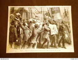 Genova 8 Ottobre 1880 Sbarco Del Generale Giuseppe Garibaldi - Vor 1900