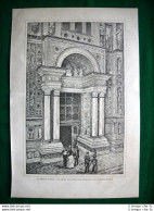 La Certosa Di Pavia Nel 1886 - La Grande Porta Della Chiesa - Vor 1900