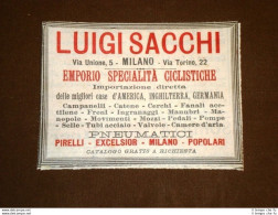 Pubblicità Del 1901 Emporio Specialità Ciclistiche Luigi Sacchi Ciclismo - Other & Unclassified