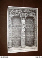Porta Giudizio Universale Cattedrale Notre Dame Parigi - Ante 1900