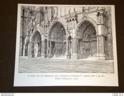 Cattedrale Di Chartres Nel 1891 Portico Del Lato Meridionale - Avant 1900