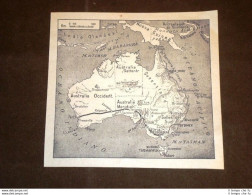 Carta O Cartina Dell'Australia - Vor 1900