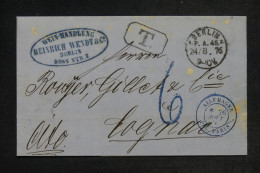 FRANCE - Marque D'entrée " Allemagne Par Paris " Sur Lettre De Berlin Pour Cognac En 1876  - L 152401 - Entry Postmarks