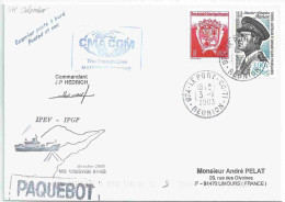 YT 292 Xavier-Charles Richert - Administrateur Des TAAF - Posté à Bord Du MD - Le Port La Réunion - 03/11/2003 - Covers & Documents