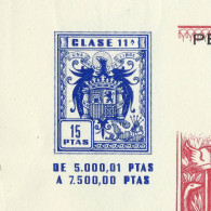 España 1969 LETRA DE CAMBIO — Timbre Fiscal 11ª Clase 15 Ptas. — Timbrología - Fiscali