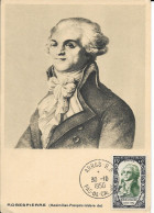 Carte Maximum   , N°871, Robespierre 30/10/1950 Arras - 1950-1959