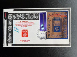 GERMANY 1972 COVER MEMORIAL DAY OLYMPIC GAMES MUNICH MASSACRE 05-09-1972 DUITSLAND DEUTSCHLAND JUDAICA - Briefe U. Dokumente