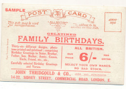 3 Adcards: John THRIGOULD & Co /  PC- Costs Way Back - Family Birthdays / Local/Pictorial- Pc's/ Glossy Photo Pc's  A.s. - Pubblicitari