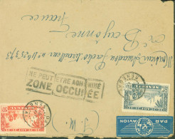 Guerre 40 Sénégal FM + Surtaxe Aérienne YT N°125 + 131 CAD Dakar Mai 1941 Cachet Ne Peut être Acheminé Zone Occupée - 2. Weltkrieg 1939-1945