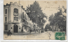 D 83.  DRAGUIGNAN. AVENUE CARNOT. CARTE ECRITE  ANIMEE - Draguignan