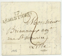 57 ARMENTIERES Houplines 1816 Pour Lille - 1801-1848: Precursori XIX