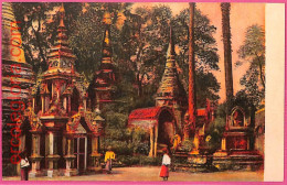 Af9252 - MYANMAR Burma   -  VINTAGE POSTCARD - Small Temples Around The Pagoda - Myanmar (Birma)