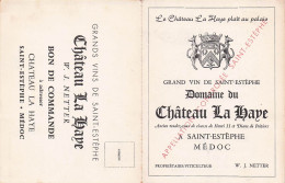 Domaine Du Château LA HAYE . SAINT ESTEPHE MEDOC - Other & Unclassified