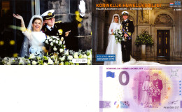 0-Euro PEAR 2022-1  KONINKLIJK HUWELIJKSBILJET - WILLEM-ALEXANDER & MAXIMA First Issue Pack No. Nur Bis #250 ! - Essais Privés / Non-officiels