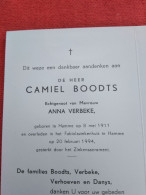 Doodsprentje Camiel Boodts / Hamme 8/5/1911 - 20/2/1994 ( Anna Verbeke ) - Religione & Esoterismo