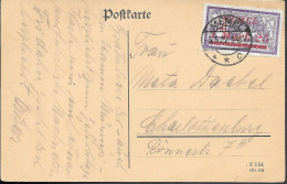 Germany Memel Postcard Mailed To Charlottenburg 1922 - Memelland 1923