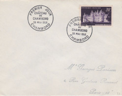 France FDC Y&T N°924 Château De Chambord De 1952 CHAMBORD - 1950-1959