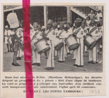 Belize Honduras - Les Petits Tambours - Orig. Knipsel Coupure Tijdschrift Magazine - 1937 - Sin Clasificación