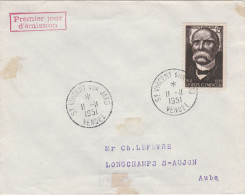 France FDC Y&T N°918 Georges Clémenceau De 1951 St VINCENT Sur JARD - 1950-1959