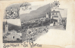 Val D'Aosta  -  Aosta  -  St. Vincent  - Souvenir De St. Vincent   -  3 Vedute  - F. Piccolo  - Nuova  -  Bella Animata - Sonstige & Ohne Zuordnung